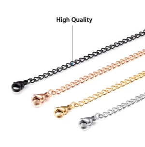 Hot Sale Stainless Steel Double Head Lobster Clasp DIY Extension Chain Jewelry Accessories for Bracelet Necklace Anklet