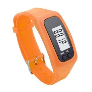 Hot sales promotion 2D wrist watch silicone bracelet wristband pedometer