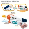 Hot selling  2 in 1 ball shooting and water playing gun above plastic soft gun toys for kids