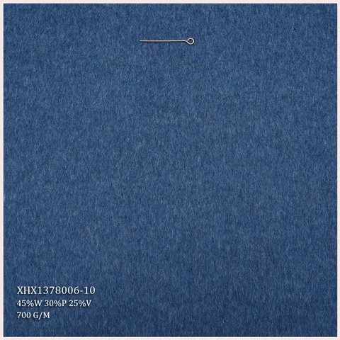 Hot-selling 45%W 30%P 25%V Woolen Tweed Fabric  for Clothing Plain Plaid Checks