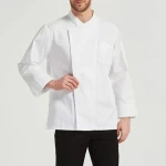 Hot Selling Fashion Chef Uniform Cheap White Black Uniform Chef Coat With Pocket