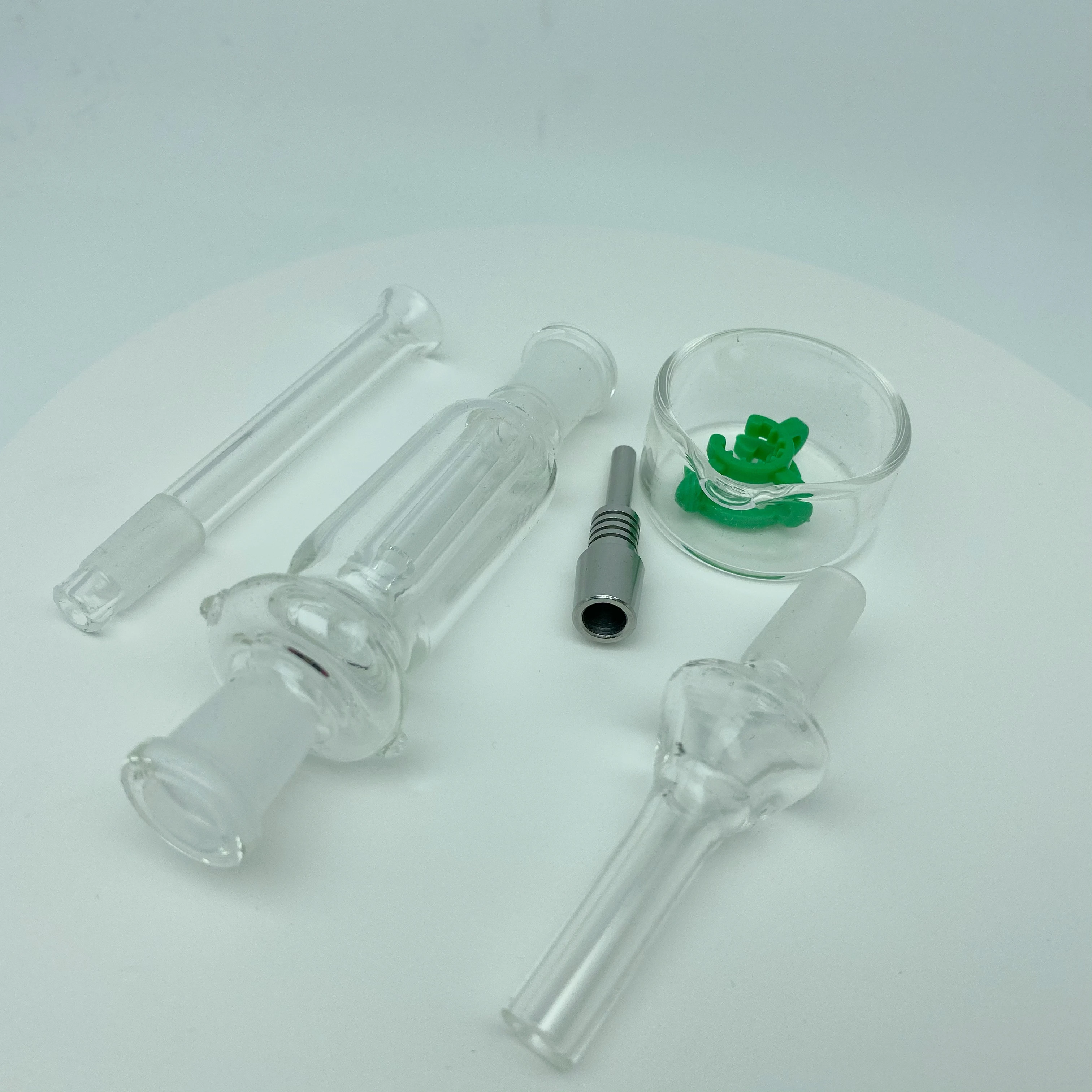 Hot selling mini glass and smoking sets NC pipes collectors with 10mm titanium nail  in 2021