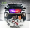 HTAUTO Red Blue white Security Car Front Grille Net Light Flash Led Warning Strobe Light