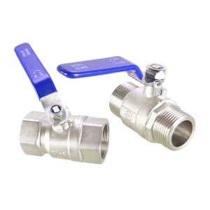 Hydraulic Parts Male Thread Nickel Plated Copper Ball Valve