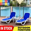 In stock outdoor plastic chaise lounge