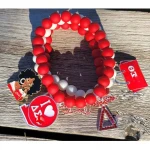 Individual piece Sell Shoe Handbag Love Heart Lady 1913 Elephant Rhinestones Charm Bracelet Sets Delta Beaded Bracelets