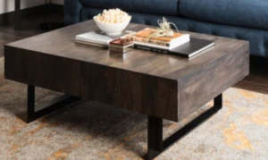 industrial wooden drawers antique living room table