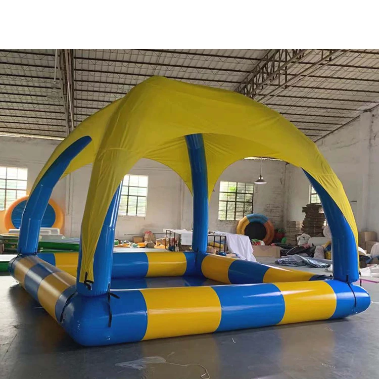 Inflatable Swimming Water Pool With Tent Cover