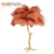 Import Ins hot product palm tree natural ostrich feather plume table lamp for centerpieces wedding decoration from China
