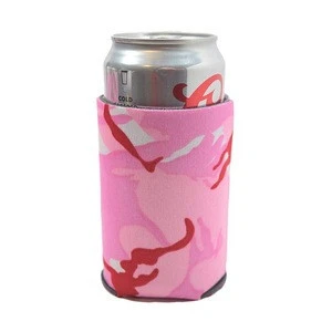 insulated custom can cooler neoprene with camouflage pattern