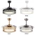 Import Invisible Laxery Foldable Clear Blade Quorum Smol Bauhaus Satin Nickle Ceiling Fan With LED Light from China