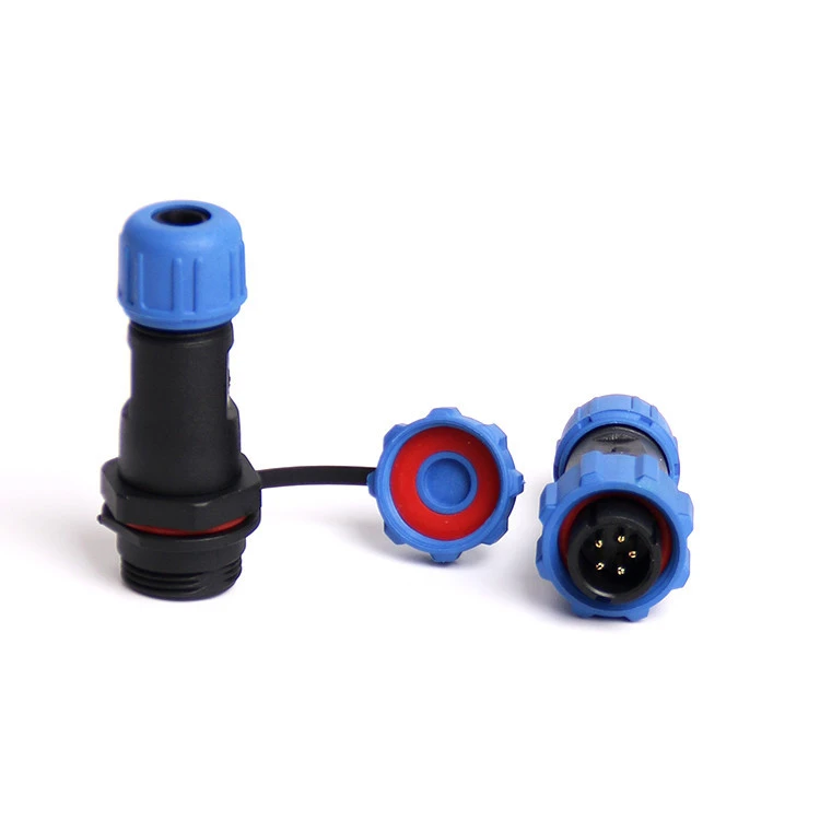 IP68 2 3 4 5 7 9 Pin circular Male SP1310 threaded cable waterproof 5A 13A power connector