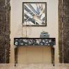 Italian brand console table luxury agate marble console sofa table