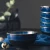 Import Japanese style Blue Fambe Ceramic Rice Salad Noodle Bowl Cuisine Soup Bowl Simple Retro Bowl from China