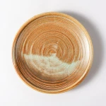 Japanese style YAYU home tableware high quality round shape kitchen dish set nordic design plat snack steak flat dinner plates