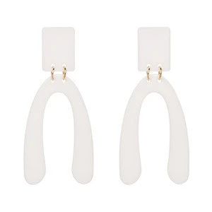 JuJia Stock for Sale Geometric Faceted Resin custom acrylic monogram blank earrings of costume jewelry