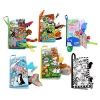 jungly animal tails soft cloth book toy for Children first learning book