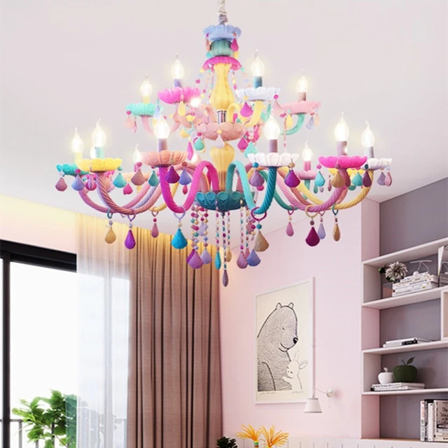 JYL-HQ8081 New design living room lamps luxury macaron crystal light multiple color ceiling light fixture