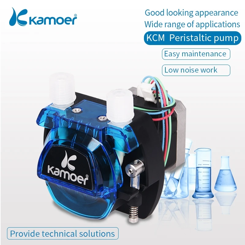 Kamoer KCM micro 12V 24V compact stepping motor formic acid glycerin dispensing formaldehyde peristaltic pump