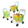 Kids foldable induction shopping cart toy 3 modes supermarket play set