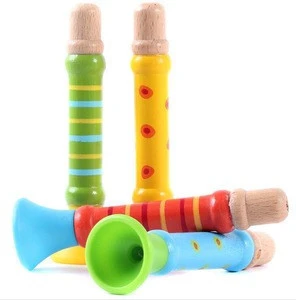 Kids toy safety wooden flute musical instrument