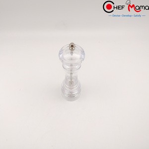 Kitchen Accessories 160mm Acrylic Manual Pepper Grinder Salt Spices Mill Shaker Transparent Grinding Tool Milling Cutter Machine