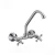 Import Kitchen appliance long spout hot and cold water mixer tap double handle kitchen faucet from China