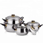 Kitchenware king 12pcs induction stainless steel cookware set with handle
