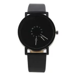 Korea Fashion Beautiful Desgin Black White Personalized Creative Women Men Fancy Watch