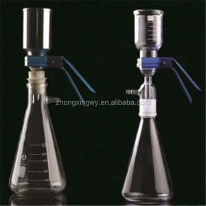 lab glass holder Solvent filtration 300ml funnel with 1000ml receiving bottle