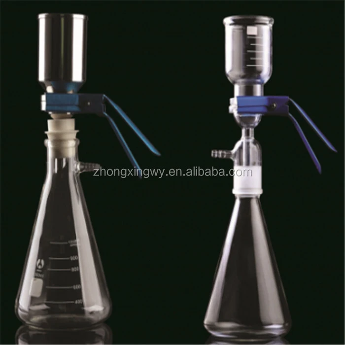 lab glass holder Solvent filtration 300ml funnel with 1000ml receiving bottle