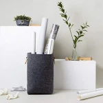 Large Storage Basket for Laundry Hamper, Toy, Towels, Dark Grey Felt Hamper Laundry basket