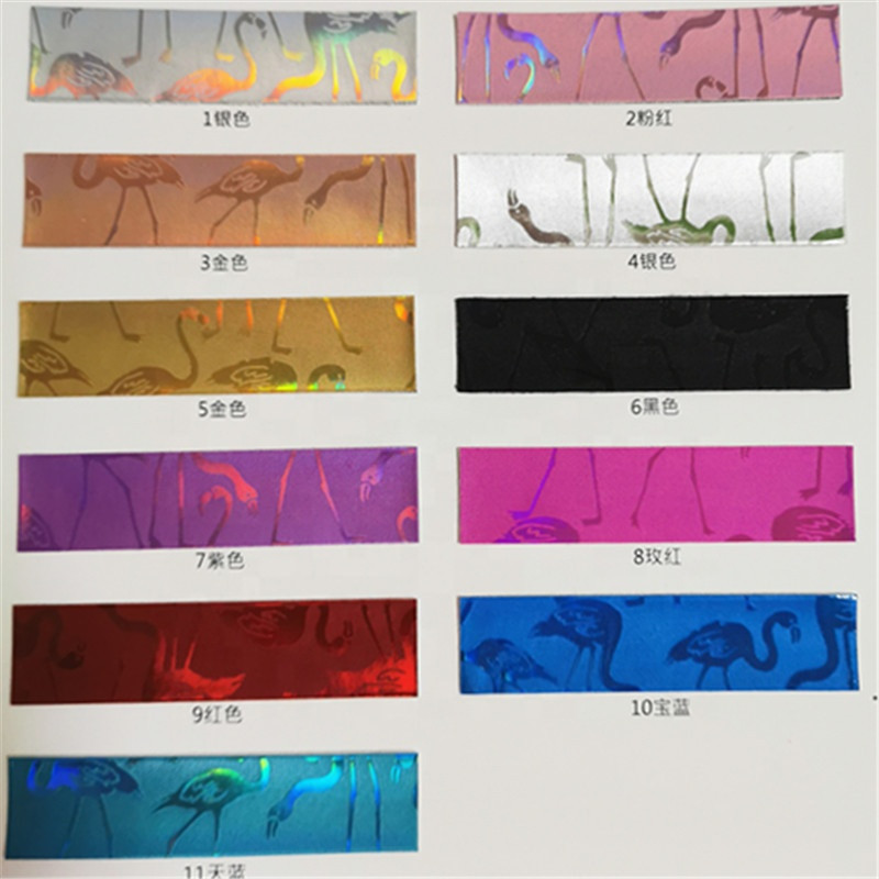 Laser design F3124 holographic synthetic PVC leather knitted backing fabric waterproof and durable use for bag and decoration