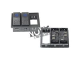 Laser Etched Symbols 12v Dual LED Light Rocker Switch For Car Automobile Motorcycle Marine System