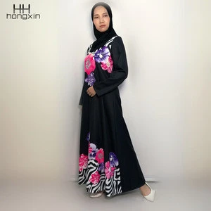 Latest abaya designs black color jubah back open Turkish Islamic clothing wholesale for women