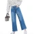 Import Latest design lady Blue Loose denim pants high waist wide leg women Jeans from China