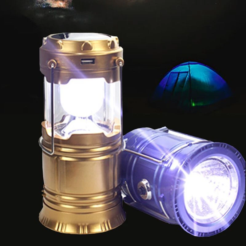 LED High Power Flashlights & torches Rechargeable Outdoor Solar Camping Lights Lighting
