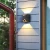 Import led outdoor double head wall lamp exterior wall down spotlight outdoor waterproof garden light from China