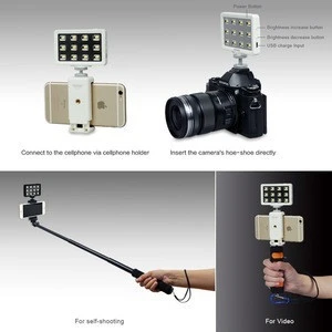 LED Video Light Commlite CM-PL12 High CRI>95 Super bright Portable Multi-functional Mini Video Light for Smartphone camera