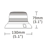 LED warning PC amber flashing beacon CAP168 ICAO 3 bolts IP65 for airport use