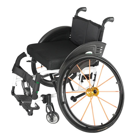 Leisure type inflatable wheel nylon seat aluminum active sport wheelchair