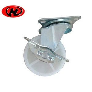 light duty  top plate 3 inches  cheap  nylon caster wheel with side brake