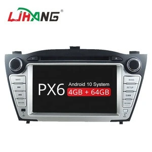 LJHANG android 10.0 PX6 4+64G car radio GPS navigation for Hyundai IX35 DVD player stereo system with mirror link audio video FM