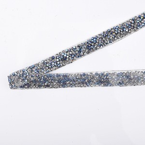 LOCACRYSTAL Brand Fabric Rhinestone Crystal Ribbon Trim, Chaton Trim for Rhinestone Bracelet