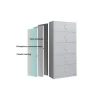 Lockable white metal many drawer card box file cabinet/hot sale lateral steel filing cabinets