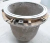 Long life High Purity Foundry Smelting Induction Furnace Graphite Crucible