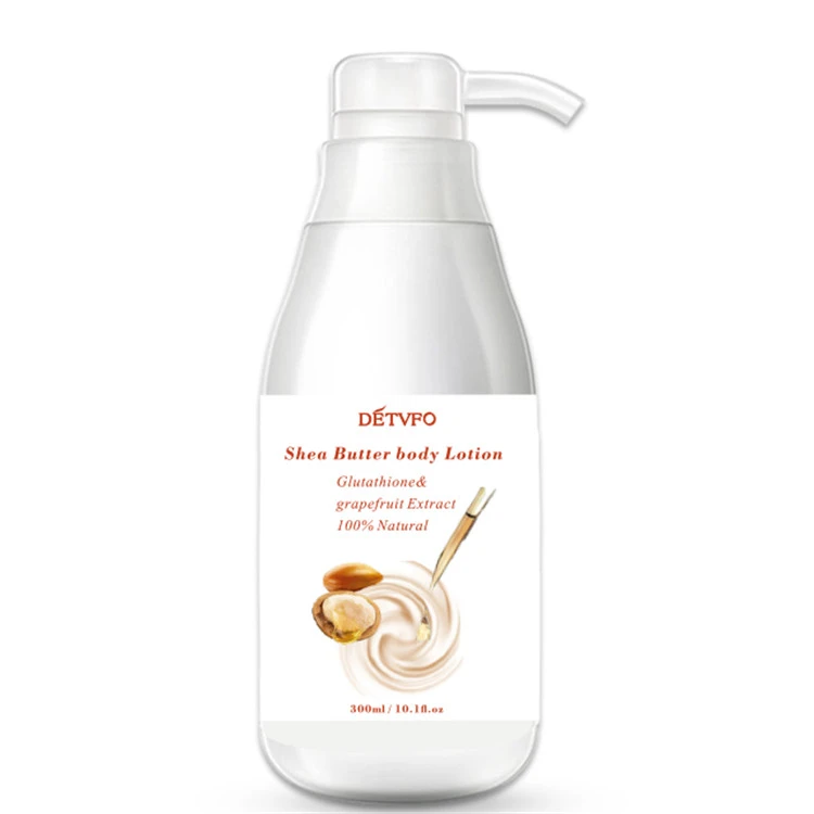 Low moq 300ml shea butter natural custom private label skin moisturizing organic whitening body lotion