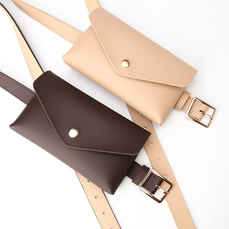 Low MOQ Cellphone Money Fashion Durable Removable Custom PU Women Horsehair Waist Bag Belt Fanny Pack F207-1