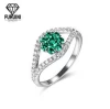 Luxurious 925 Sterling Silver Wedding Jewelry Sets With Emerald Stone Diamond Jewelry Designs For Women