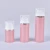 Import Luxury custom 15ml 30ml 50ml PET pink plastic cosmetic airless pump bottle from China